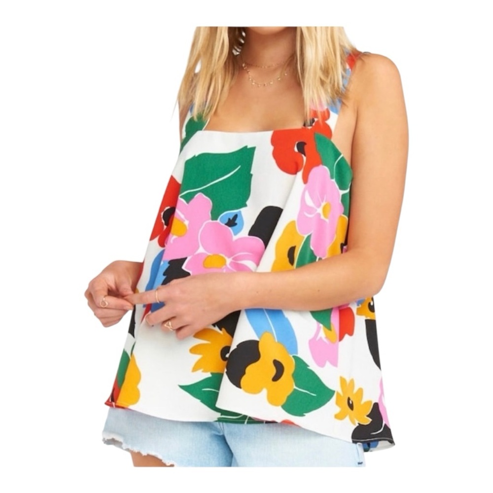 Show Me Your Mumu Floral Ambers Tank  size XL Colorful Retro Vacation Top Boho - Picture 3 of 8